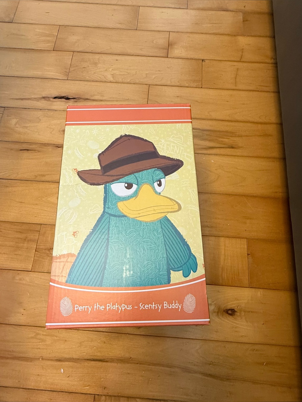 Scentsy Perry the Platypus Box Art - Teal and Brown